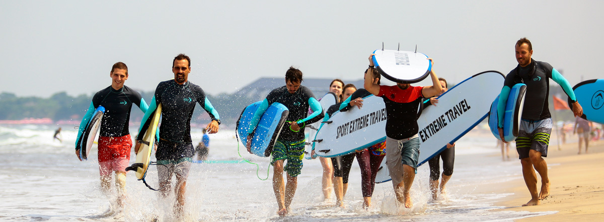 Surfing in Bali